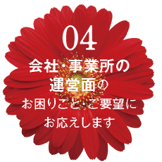 04 会社・事業所の運営面のお困りごと・ご要望にお応えします